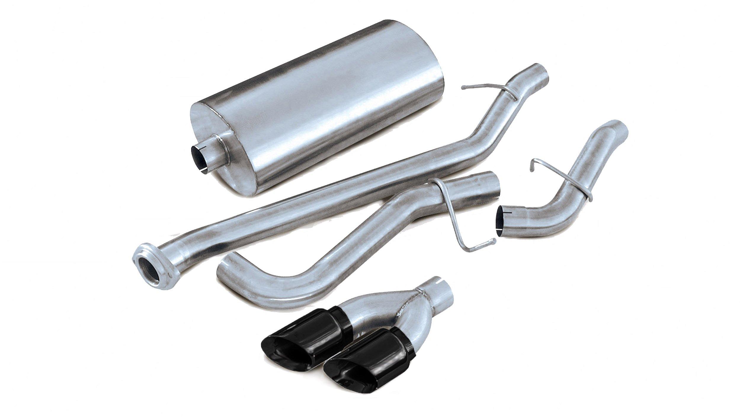 Corsa 14232BLK 3" Single Side Exit Sport Catback Exhaust with 4.0" Black Tips (2002-2006 Tahoe / Yukon)