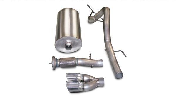 Corsa 14244 3" Single Rear Exit Sport Catback Exhaust with 4.0" Polished Tips (2007-2010 Yukon XL / Escalade EXT & ESV)