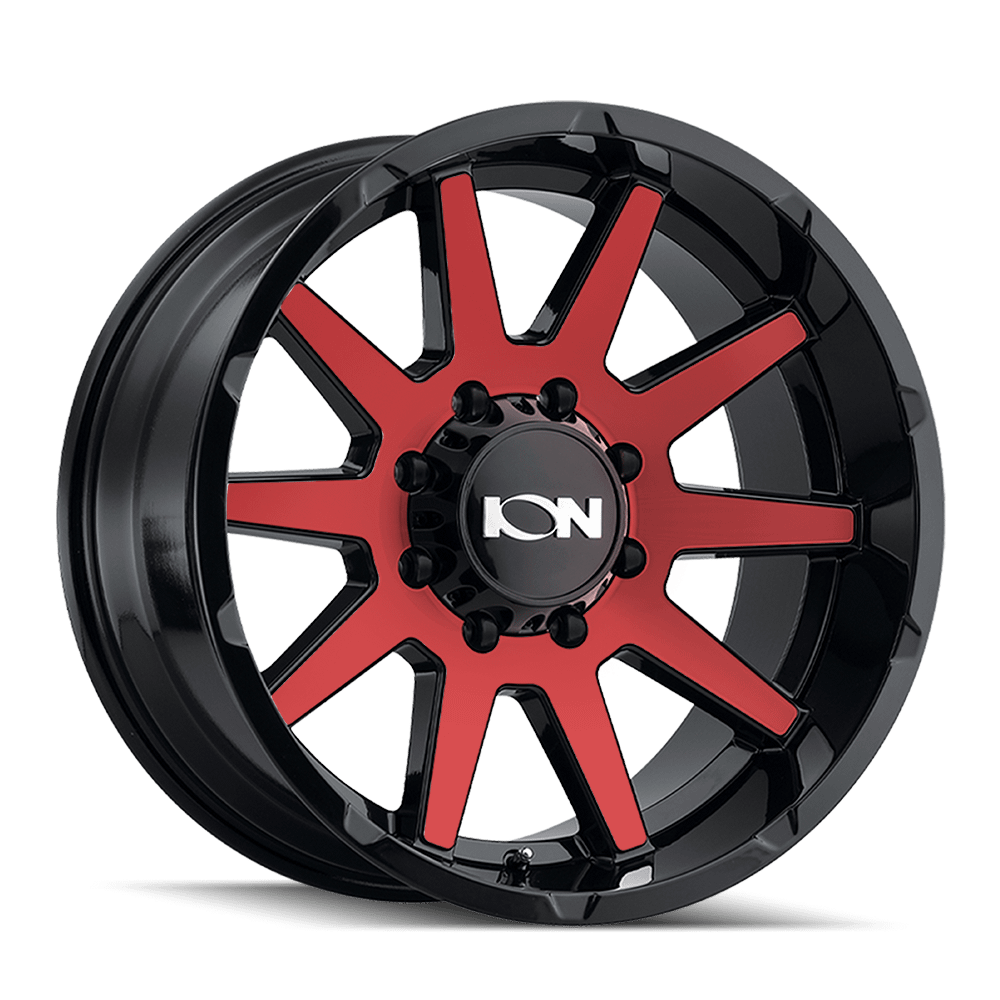 ION Wheels Type 143 20x10 / 8x170 BP / -19mm Offset / 125.2mm Hub Gloss Black/Red Machined Wheel - 143-2170BTR