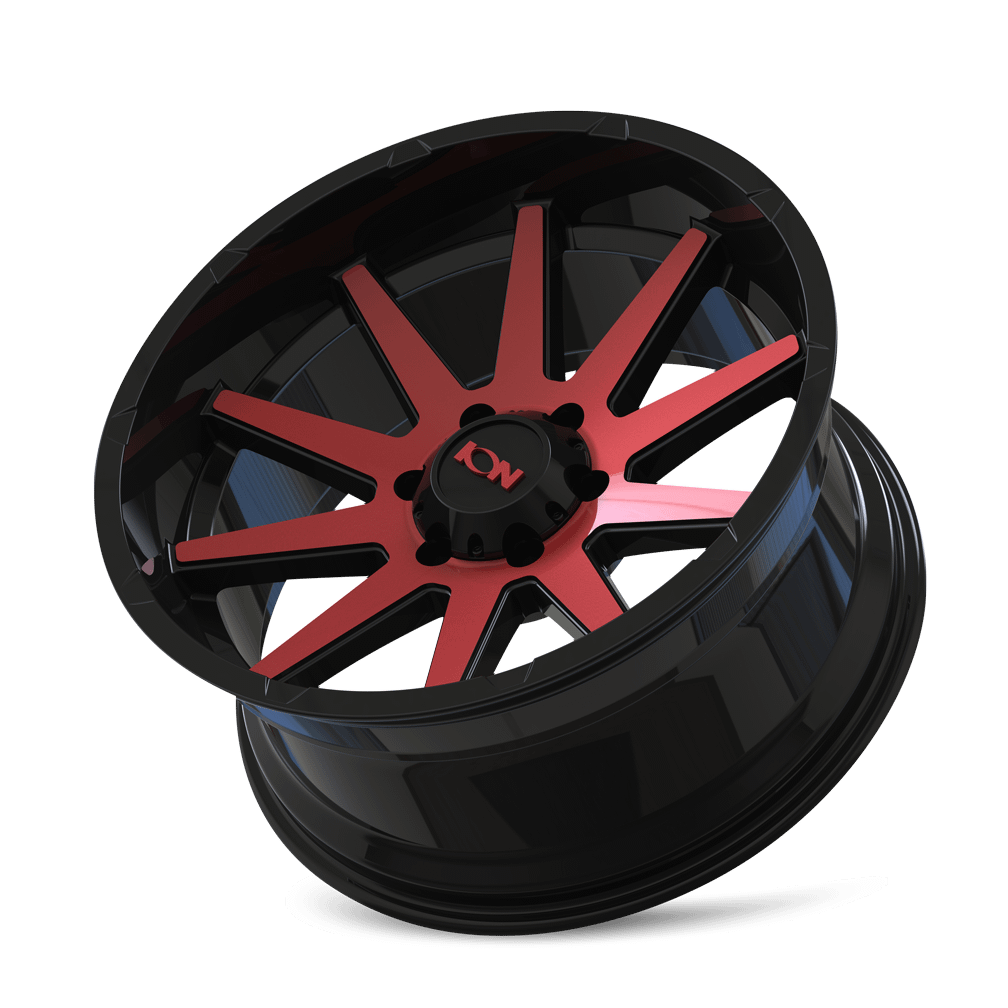 ION Wheels Type 143 20x10 / 6x139.7 BP / -19mm Offset / 106mm Hub Gloss Black/Red Machined Wheel - 143-2183BTR