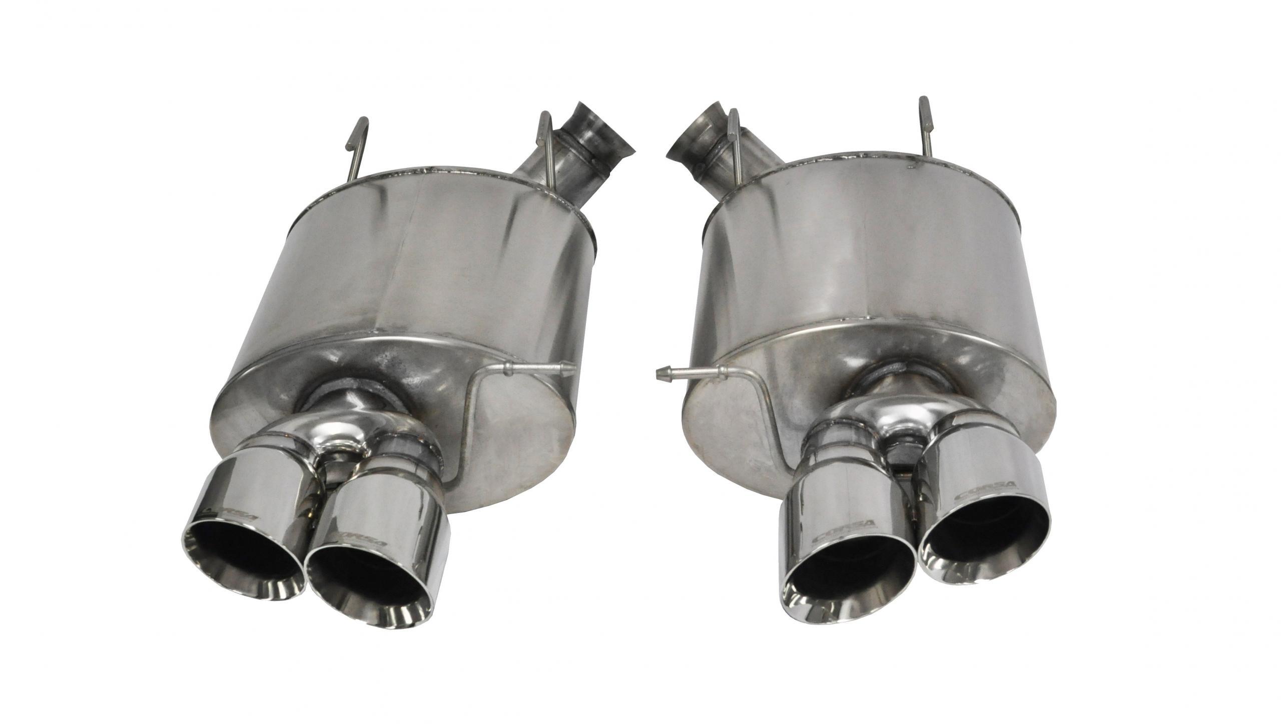 Corsa Performance 14321 3" Stainless Sport Axle-Back with 4" Polished Pro Series Tips (2013-2014 5.8L Shelby GT500)