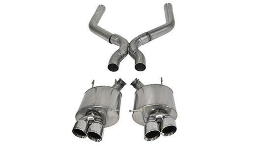 Corsa Performance 14323 3" Sport Axle-Back with 4" Polished Pro Series Tips and X Pipe (2013-2014 5.8L Shelby GT500)