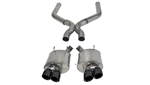 Corsa Performance 14323BLK 3" Sport Axle-Back with 4" Black Pro Series Tips and X-Pipe (2013-2014 5.8L Shelby GT500)