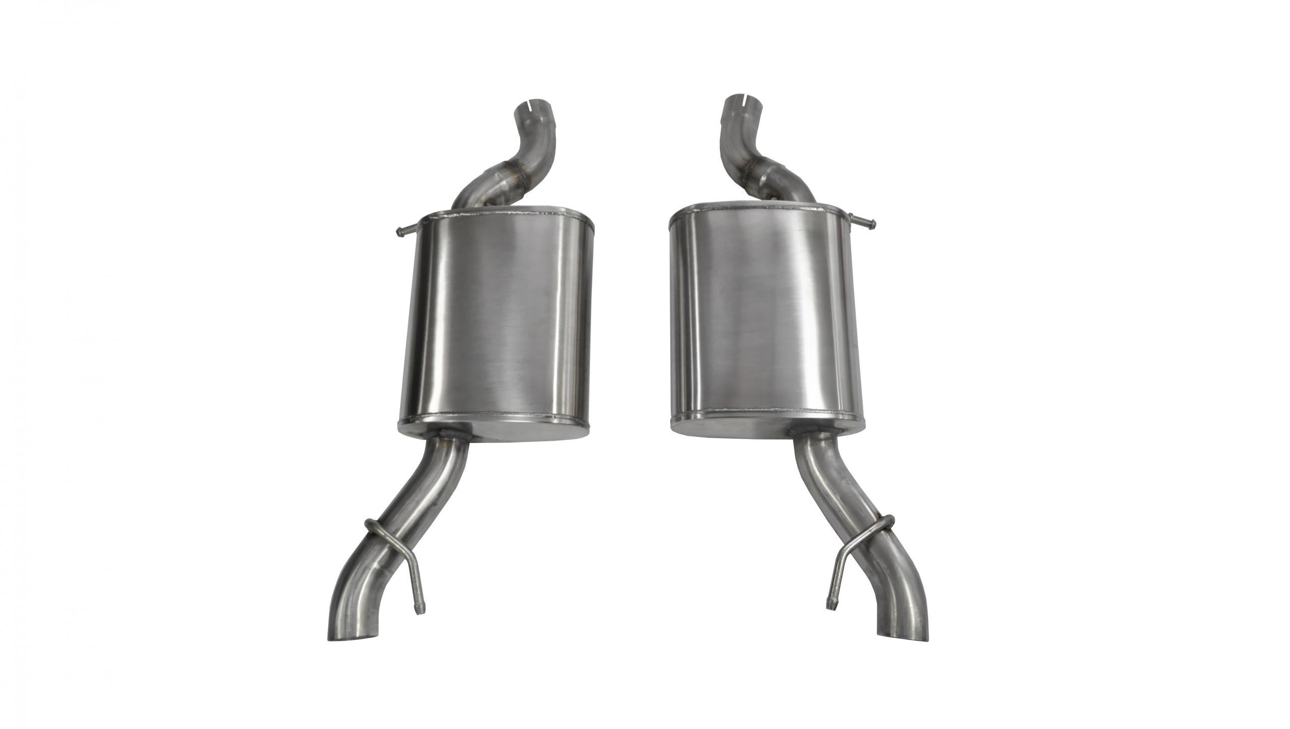 Corsa 2.5 Inch Axle-Back Sport Dual Exhaust No Tips 14-17 Cadillac Vsport Sedan Auto Trans 3.6L V6 Stainless Steel - 14325