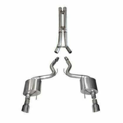 Corsa 3.0" Cat-Back Exhaust: HH-Pipe with 4.5" Polished Dual Tips - Xtreme (2015-2017 Mustang GT) - 14326-14502