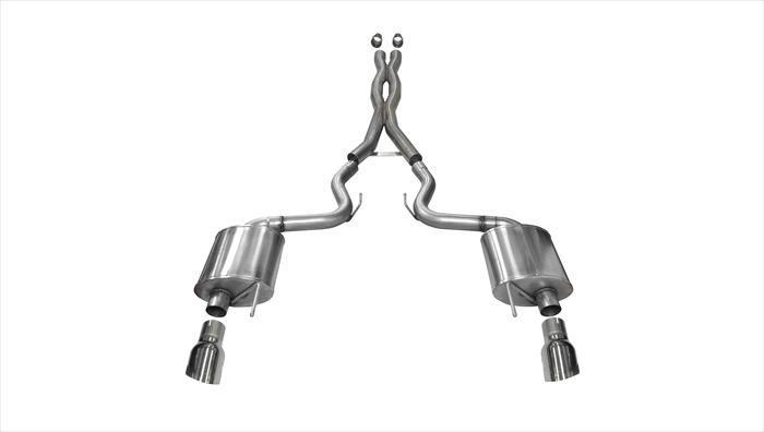 Corsa Performance 14332 3" Sport Cat-Back Exhaust with 4.5" Polished Tips (2015-2017 5.0L Mustang GT)