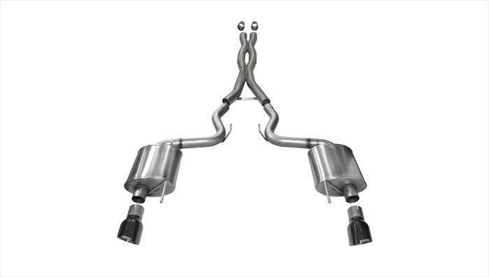Corsa Performance 14332BLK 3" Sport Cat-Back Exhaust with 4.5" Black Tips (2015-2017 5.0L Mustang GT)