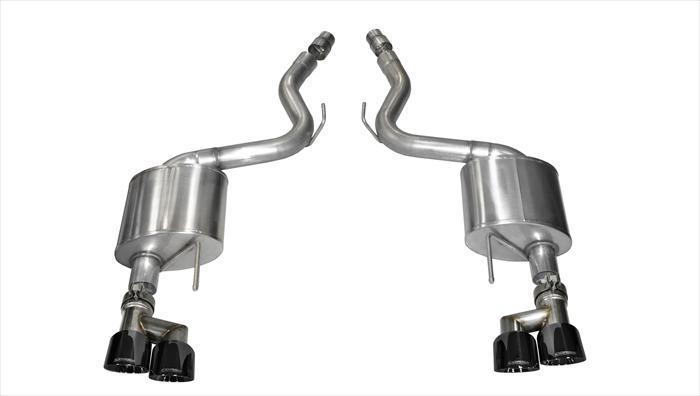 Corsa Performance 14334BLK 3" Sport Axle Back with 4" Black Quad Tips (2015-2017 5.0L Mustang GT)