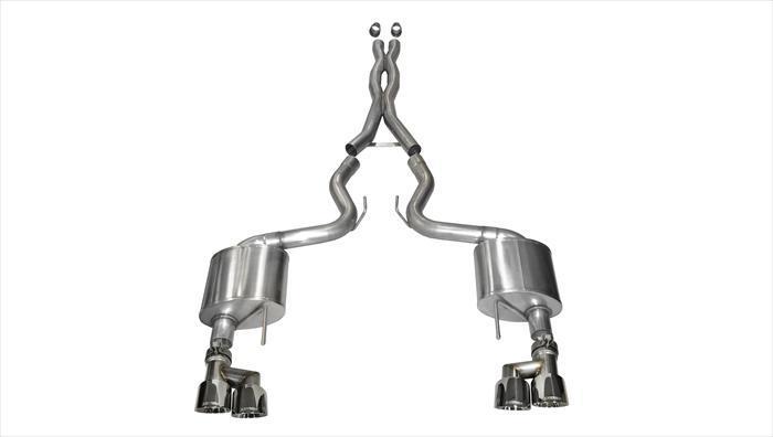 Corsa 14335 3" XTREME Cat-Back Exhaust with Polished Quad Tips (15-17 GT Premium Fastback / 18-20 GT Fastback w/o Active Exhaust)