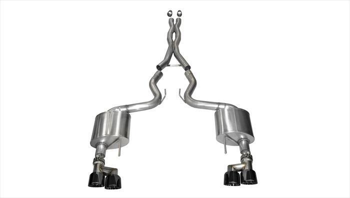 Corsa 14335BLK 3" XTREME Cat-Back Exhaust with Black Quad Tips (15-17 GT Premium Fastback / 18-20 GT Fastback w/o Active Exhaust)