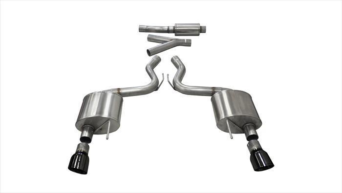 Corsa Performance 14343BLK 3" Sport Cat Back with 4.5" Black Tips (2015-2023 Mustang 2.3L Ecoboost)