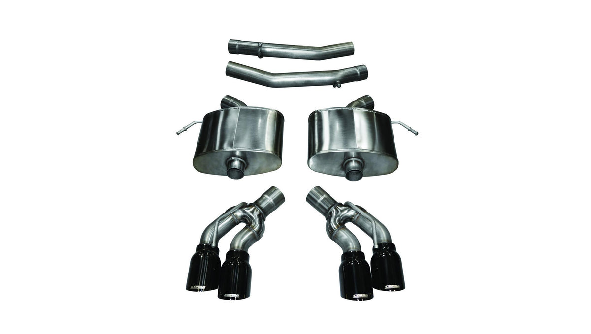 Corsa 14358BLK 2.75" Dual Rear Exit Xtreme Axleback Exhaust System with Twin 4" Black Tips (2016-2019 Cadillac CTS-V 6.2L Sedan)