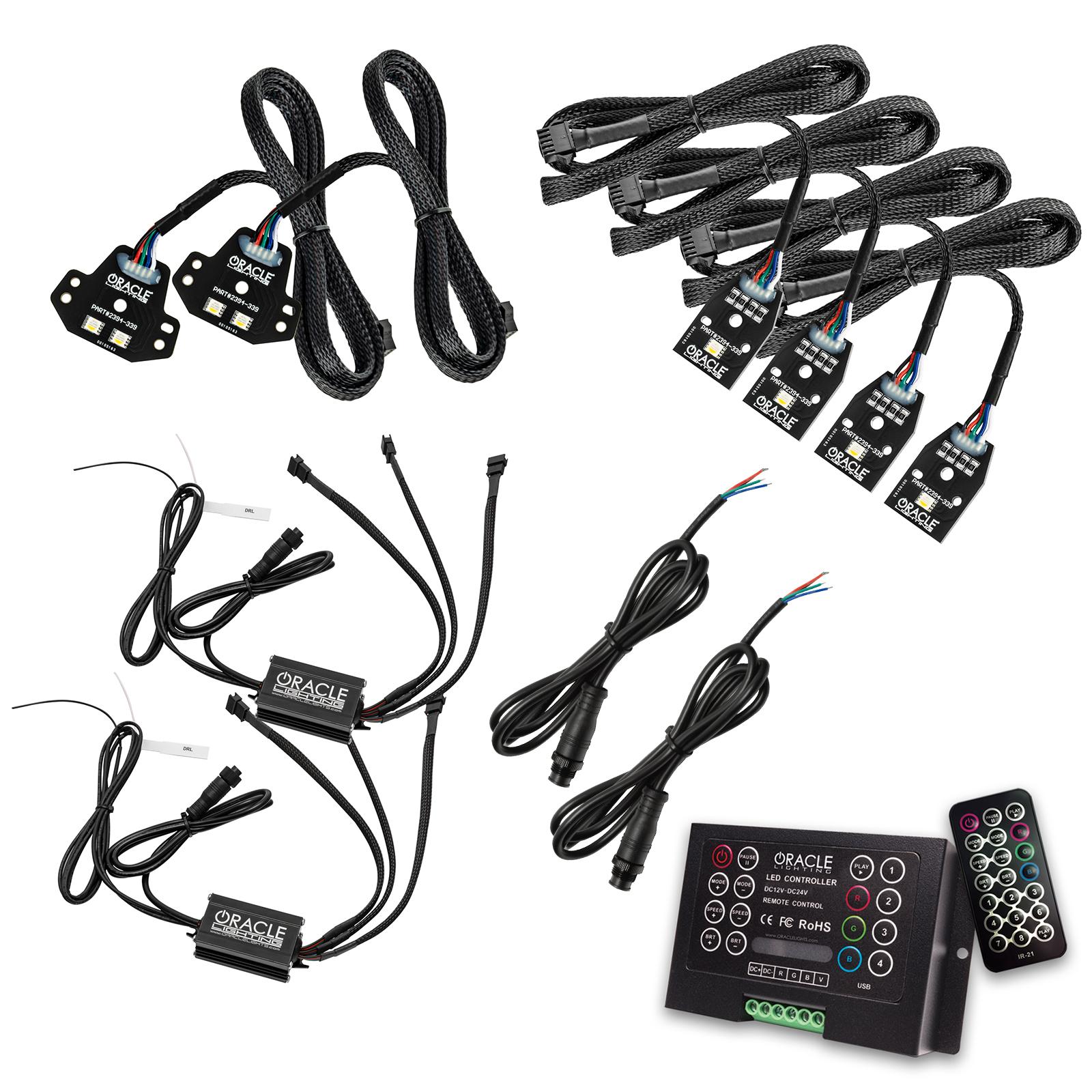 Oracle Lighting Colorshift Rgb+W Headlight Conversion Kit, Colorshift 2.0 (2015-2021 Charger) - 1443-333