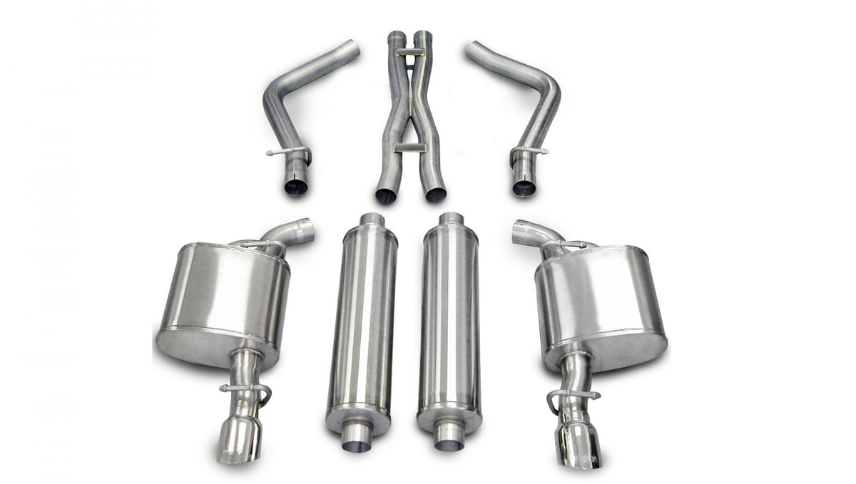 Corsa 14439 2.5" Dual Rear Exit Xtreme Catback Exhaust System with 3.5" Polished Tips (2005-2010 Charger 5.7L R/T)