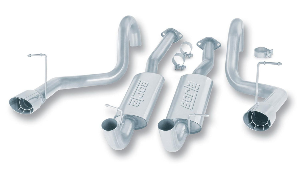 Borla Cat-Back(Tm) Exhaust System - S-Type - Stainless Steel Tips (1994-1995 Mustang GT, Mustang SVT Cobra) - 14445