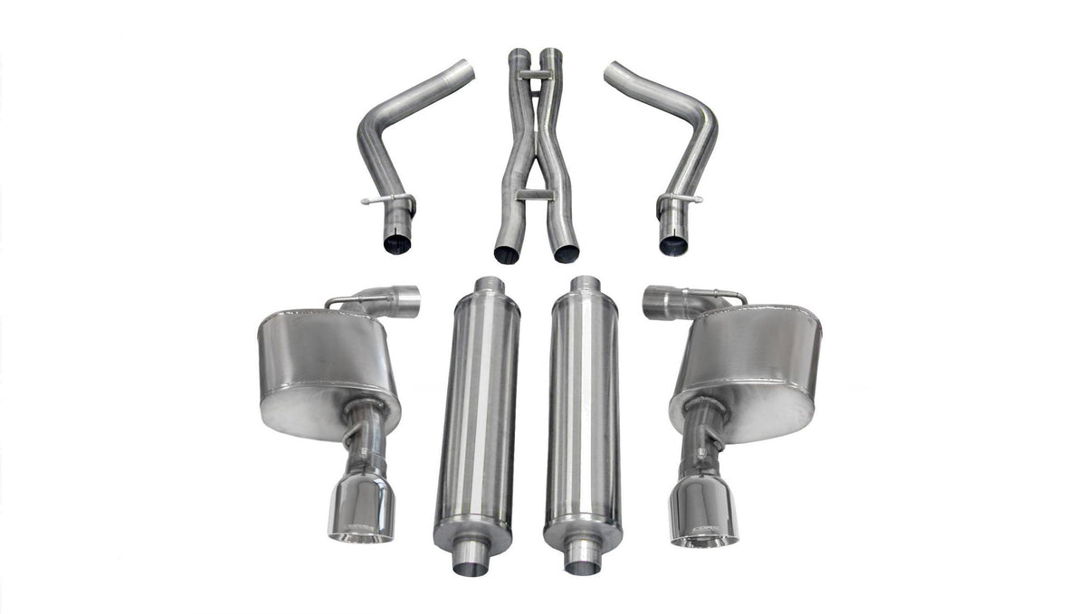 Corsa 14464 Sport Catback Exhaust System w/ 4.5" Polished Tips (2012-2014 Charger /300 SRT8)