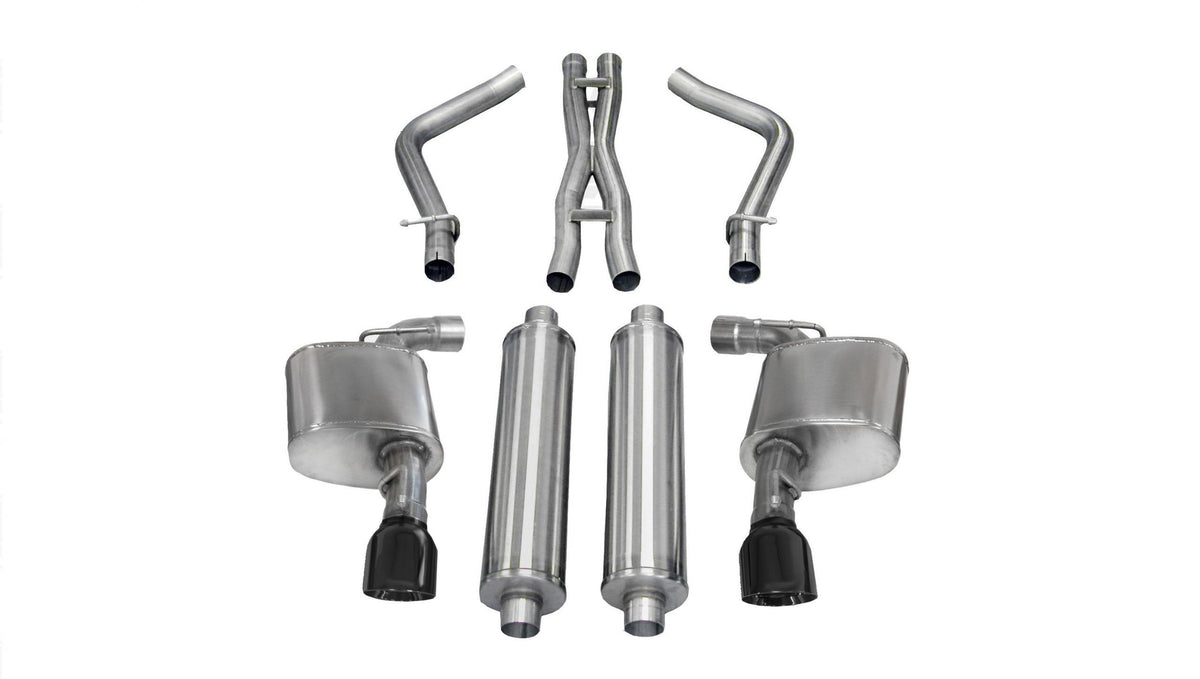 Corsa 14464BLK Sport Catback Exhaust System w/ 4.5" Black Tips (2012-2014 Charger /300 SRT8)