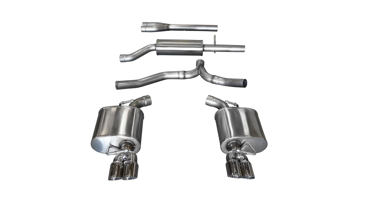 Corsa 14474 2.5" Sport Catback Exhaust System w/ 3" Polished Tips (2011-2014 Charger V6)