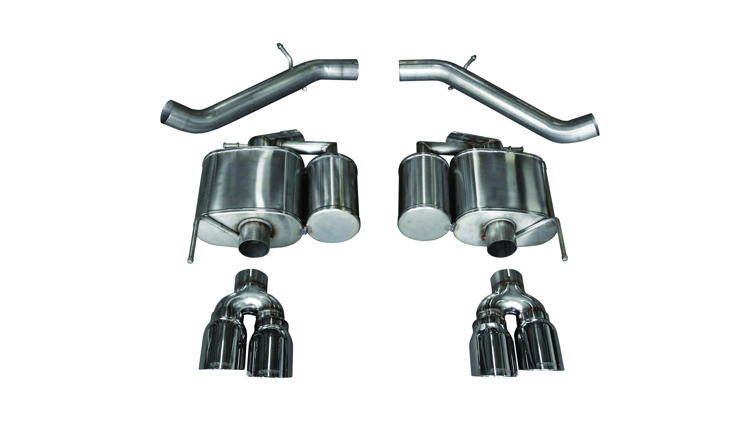 Corsa 14478 3" Dual Rear Exit Sport Axleback Exhaust System with Twin 4" Polished Tips (2016-2019 Cadillac ATS-V 3.6L)