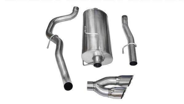 Corsa 14482 3" Single Side Exit Sport Catback Exhaust System with 4" Polished Tips (2010-2013 Ram 2500 Mega / Short)