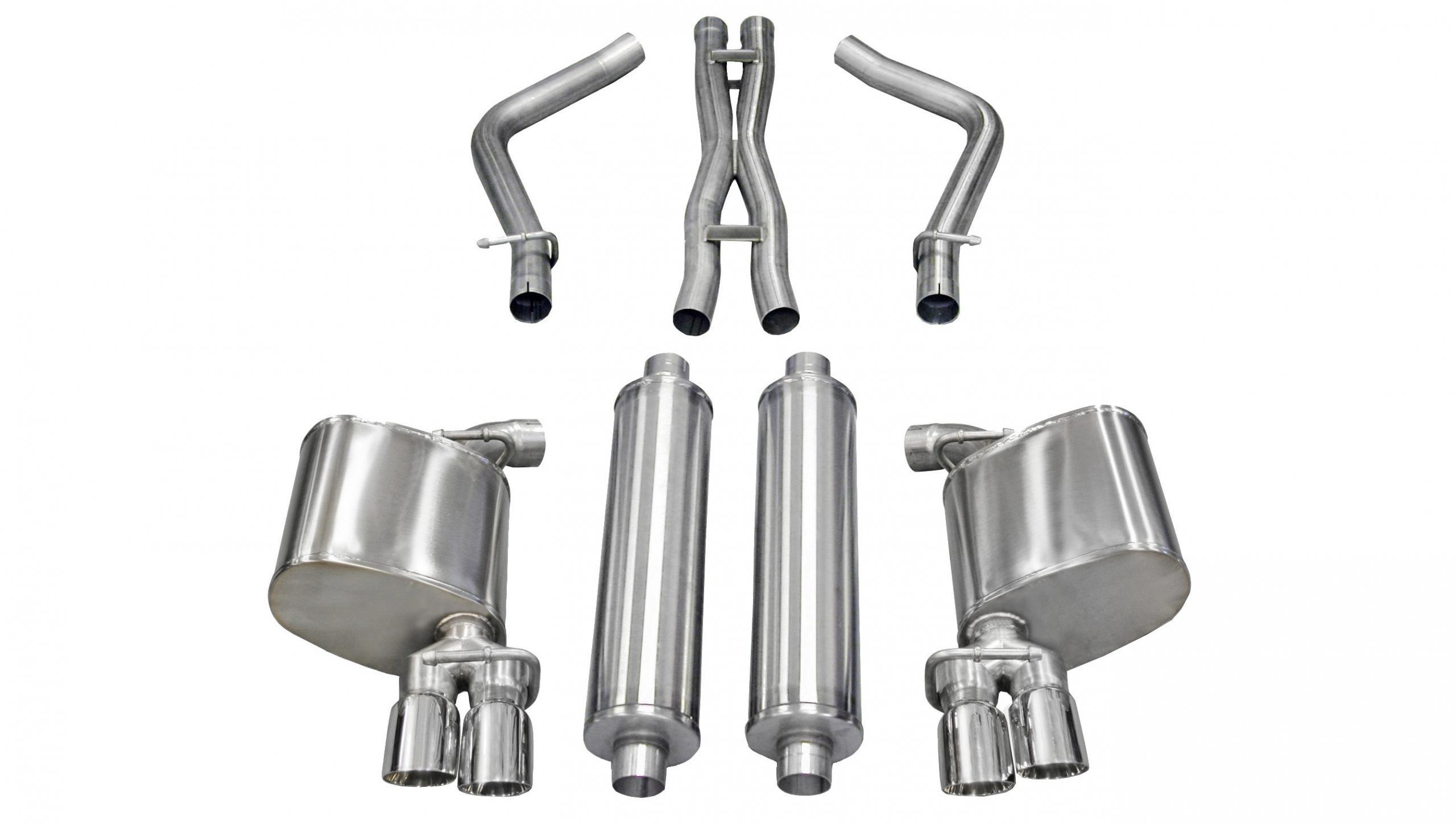 Corsa 14525 Sport Catback Exhaust System w/ 3.0" Polished Tips (2011-2014 Dodge Charger R/T)