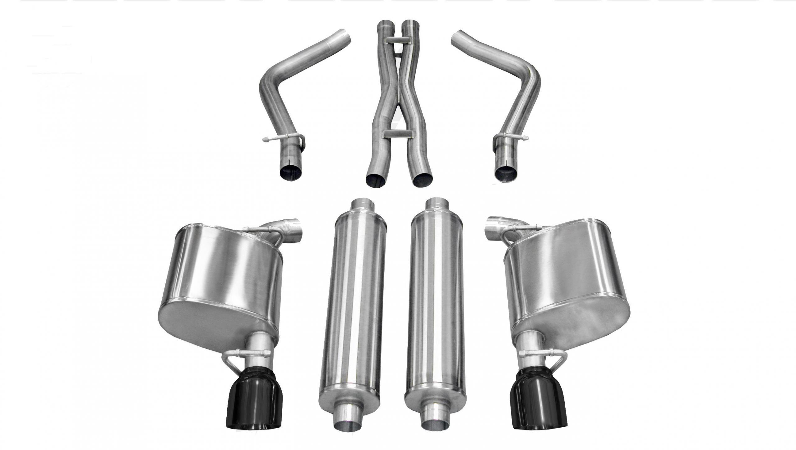 Corsa 14535BLK 2.5 Inch Cat-Back Sport Dual Rear Exhaust 4.5 Inch Black Tips 11-14 Chrysler 300 5.7L V8 Stainless Steel Corsa Performance