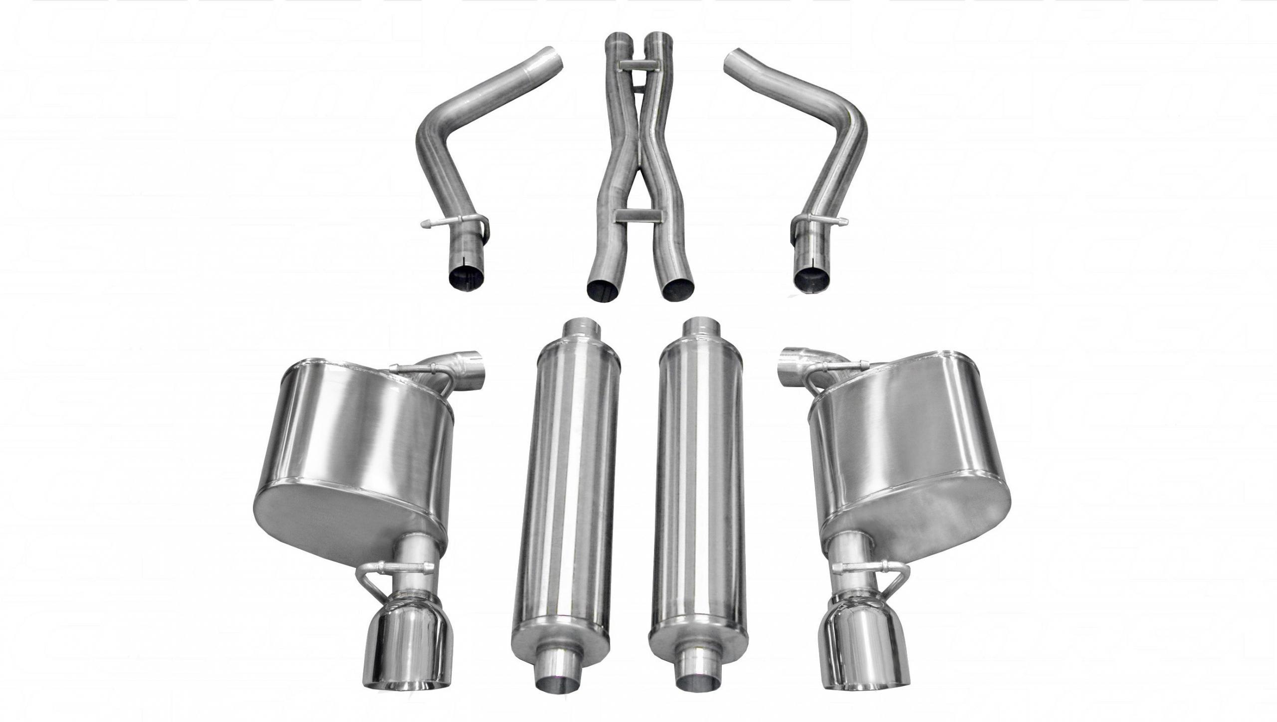 Corsa 14537 2.5 Inch Cat-Back Xtreme Dual Rear Exhaust 4.5 Inch Polished Tips 11-14 Chrysler 300 5.7L V8 Stainless Steel Corsa Performance
