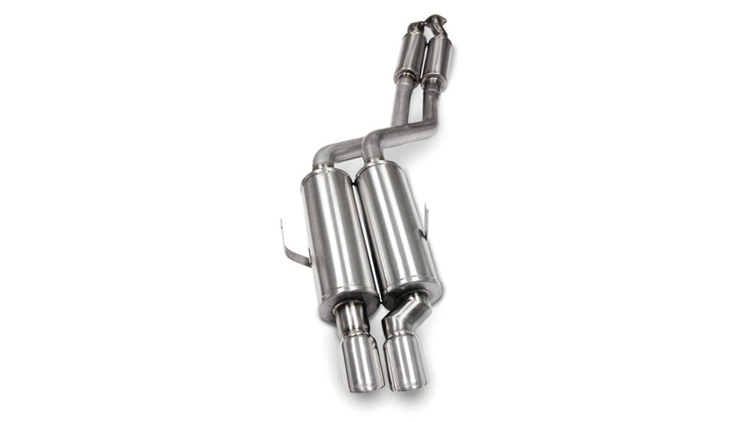 Corsa 14553 2.25" Single Rear Exit Sport Catback Exhaust System with 3" Polished Tips (1992-1999 BMW 325i / 328i / M3)