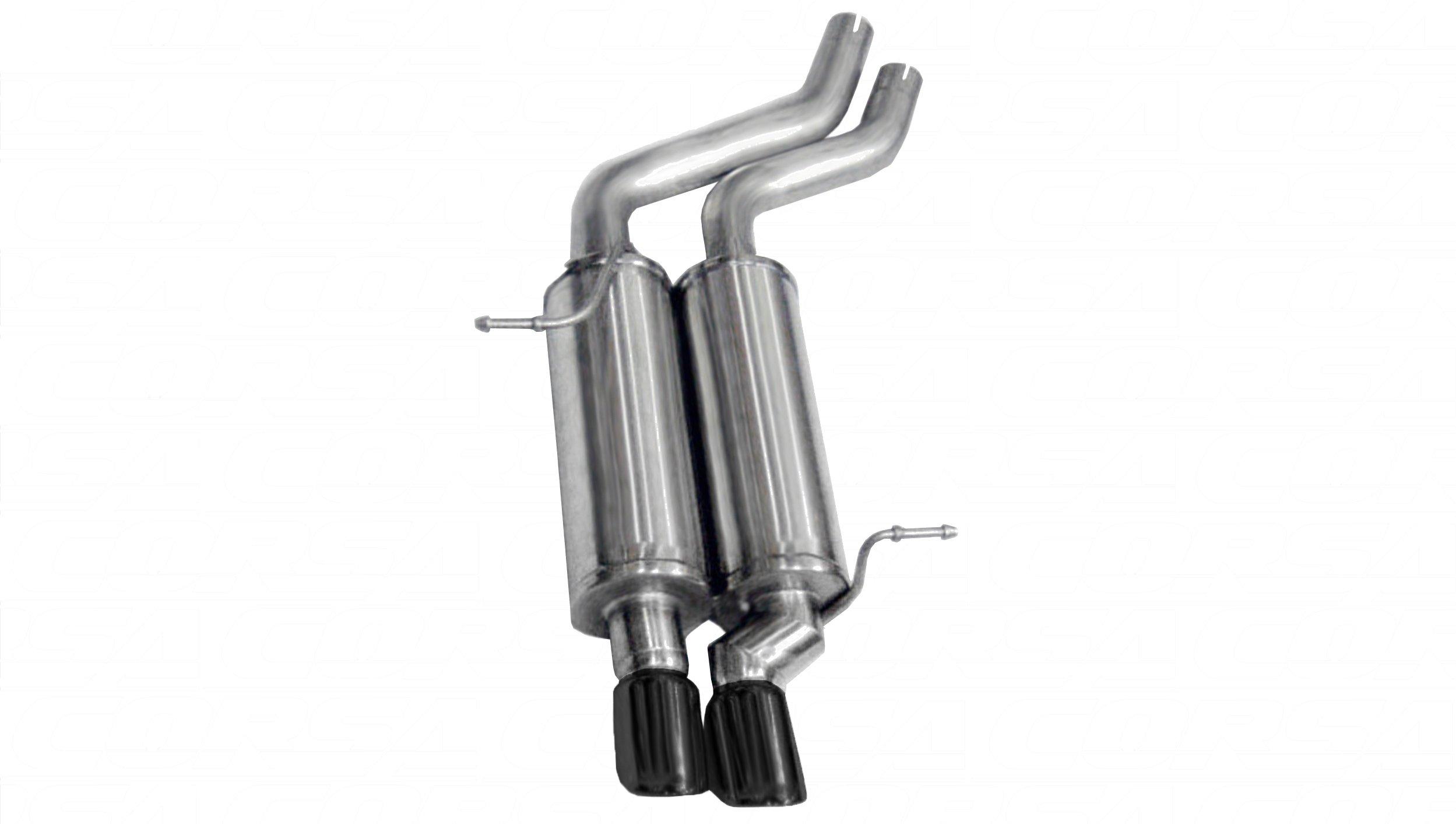 Corsa 14559BLK 2.25" Single Rear Exit Sport Catback Exhaust System with 3" Black Tips (2001-2006 BMW 325i / 330i)