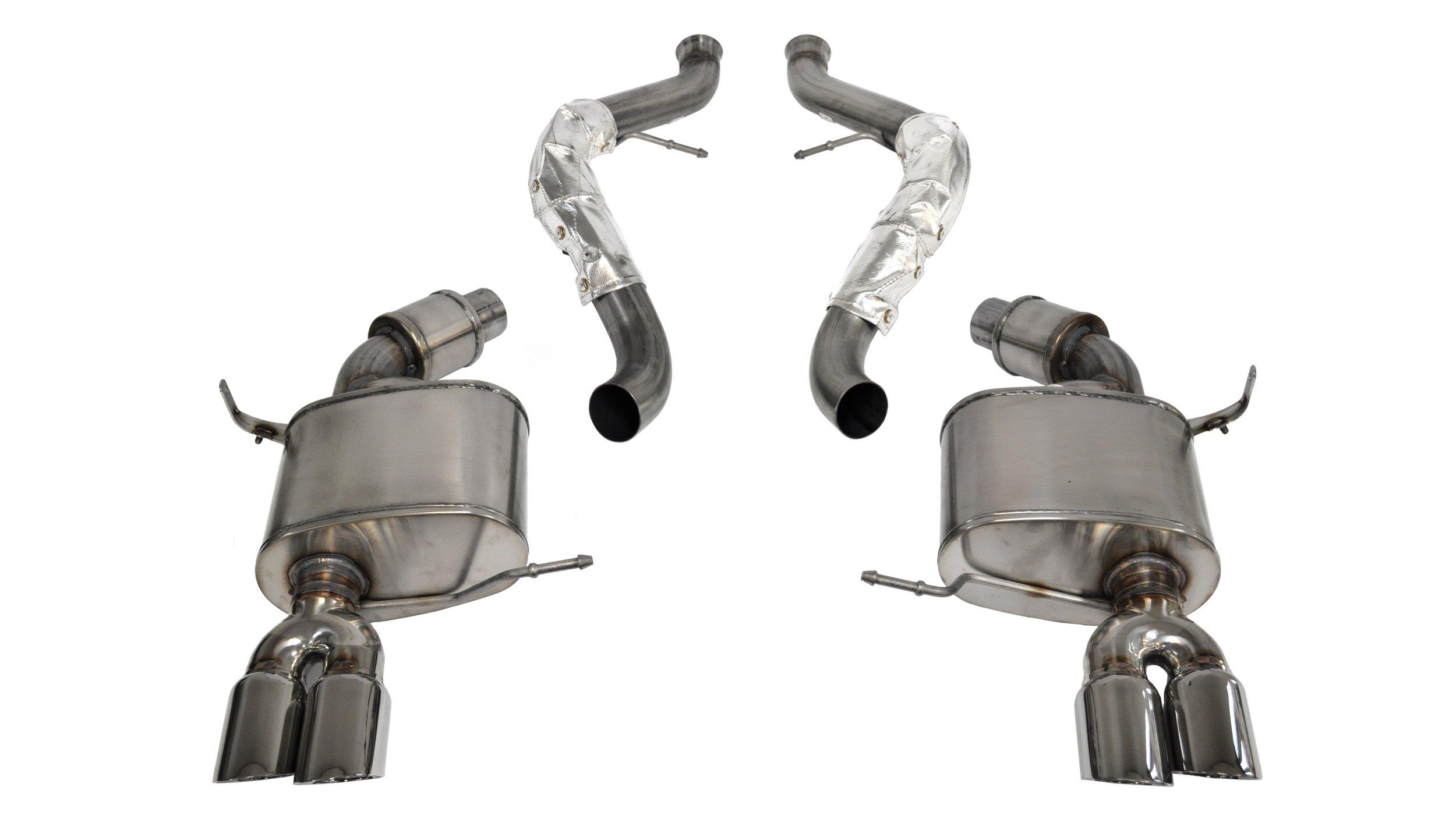 Corsa 14568 2.5" Dual Rear Exit Sport Axleback Exhaust System with 3" Polished Tips (2008-2012 BMW M3 4.0L E93 / E92 )