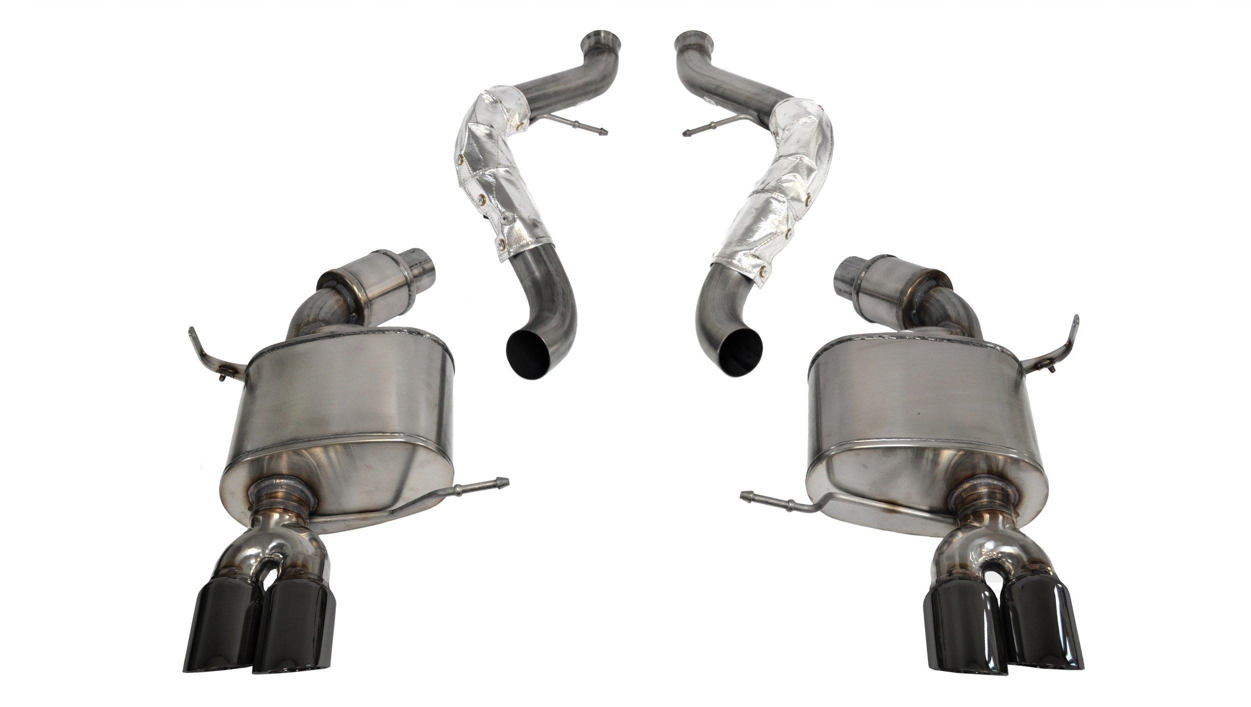 Corsa 14568BLK 2.5" Dual Rear Exit Sport Axleback Exhaust System with 3" Black Tips (2008-2012 BMW M3 4.0L E93 / E92 )