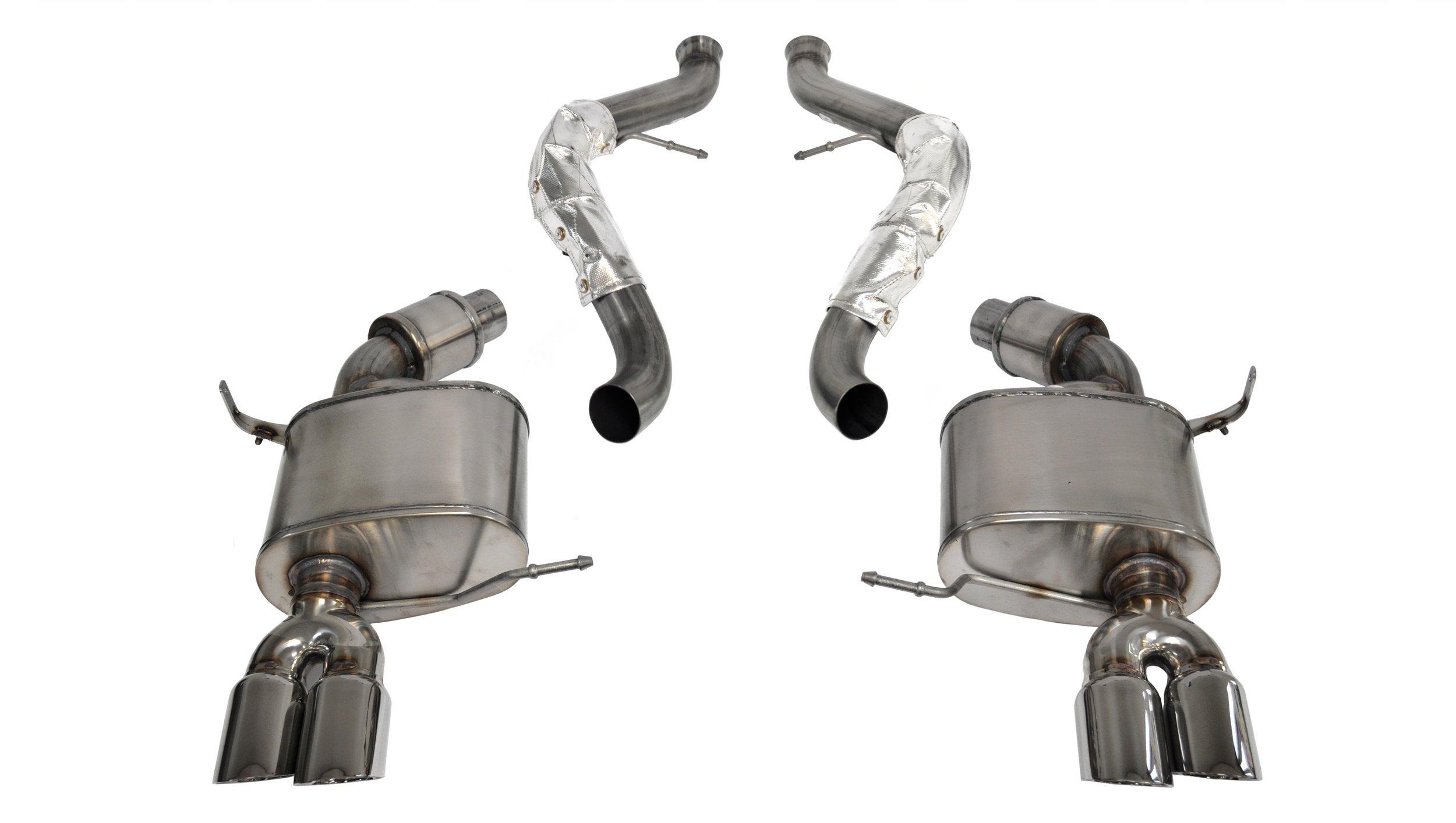 Corsa 14569 2.5" Dual Rear Exit Sport Catback Exhaust System with 3" Polished Tips (2008-2012 BMW M3 4.0L E90)
