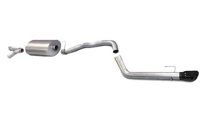 Corsa 14573BLK 3.0 Inch Cat-Back Touring Single Rear Exit Exhaust 4.0 Inch Black Tip 08-17 Toyota Sequoia 5.7L V8 Stainless Steel Corsa Performance
