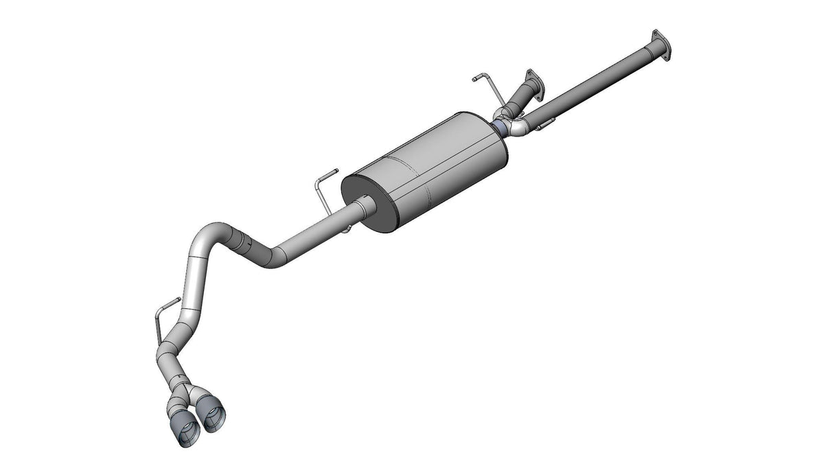 Corsa 14577 3" Single Side Exit Sport Catback Exhaust System with 4" Polished Tips (2007-2008 Toyota Tundra 5.7L Dbl / Crew)