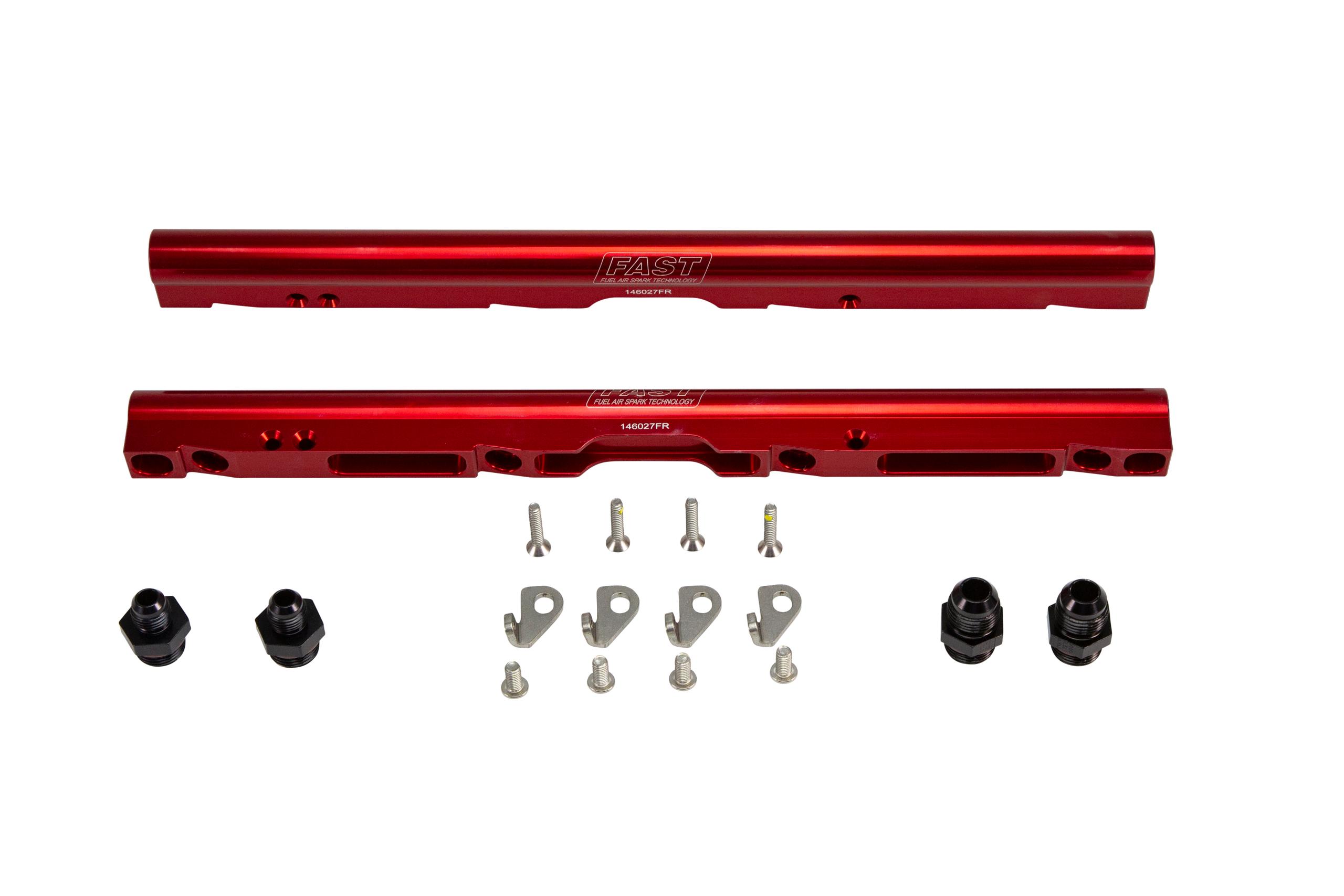 FAST Red Billet Fuel Rail Kit For Ls3/L76 And Ls7 Lsxr 102mm Intake Manifolds - 146027-KIT