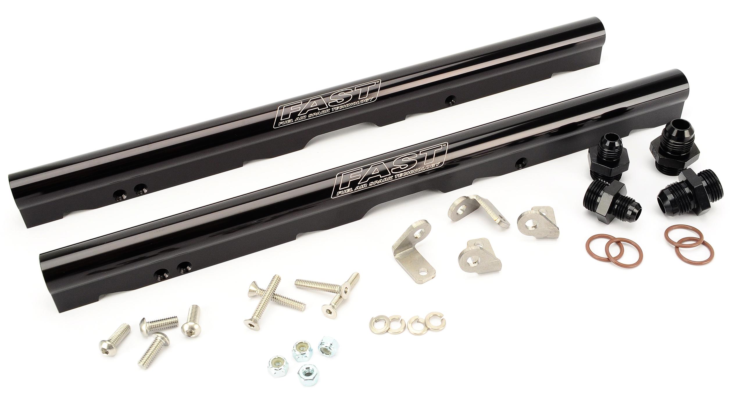 FAST Black Billet Fuel Rail Kit For Ls1 And Ls6 Lsxr 102mm Intake Manifolds - 146032B-KIT