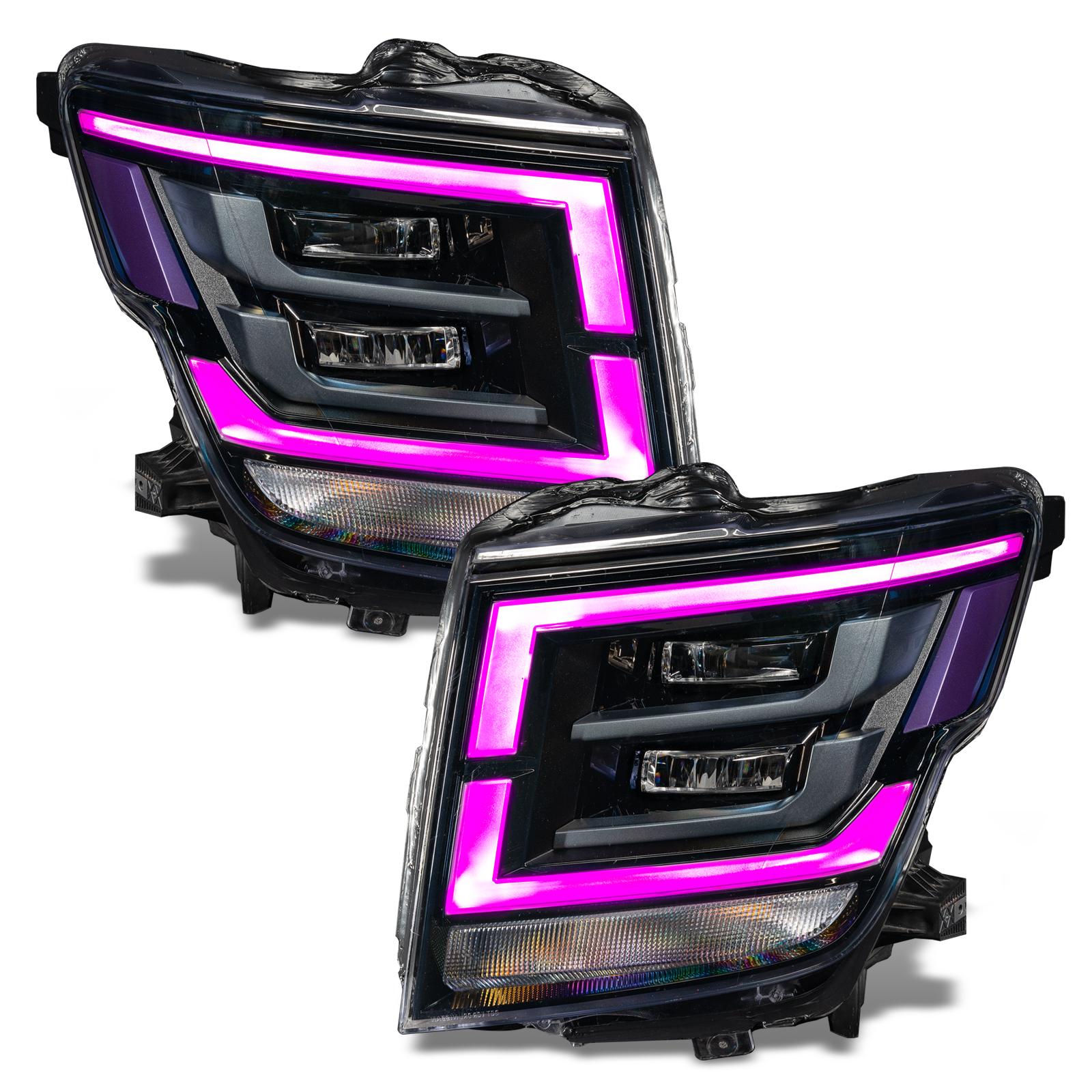 Oracle Lighting 2021-2022 Nissan Titan Colorshift Rgb+W Headlight Drl Upgrade (2021-2021 Titan) - 1463-330