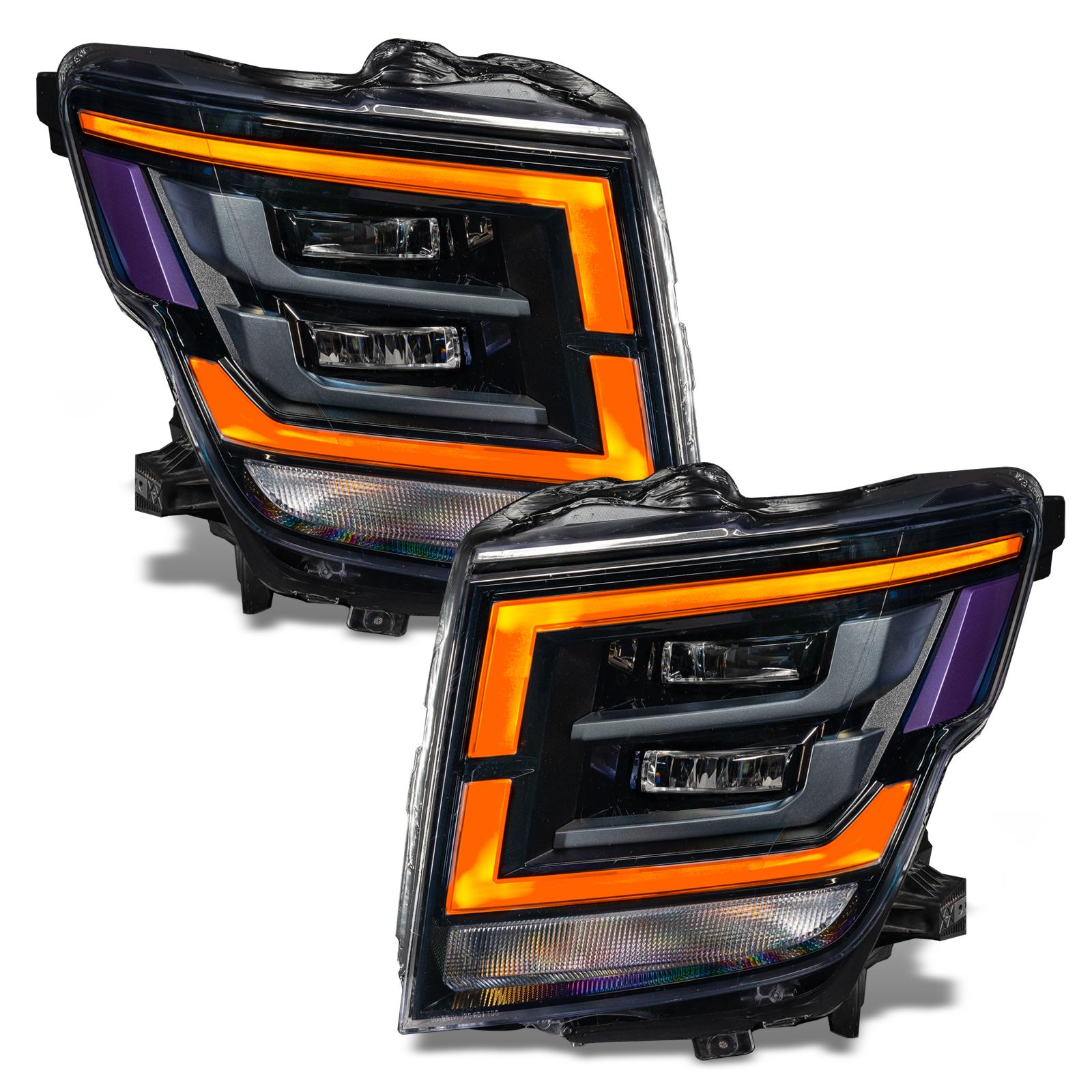 Oracle Lighting 2021-2022 Nissan Titan Colorshift Rgb+W Headlight Drl Upgrade (2021-2021 Titan) - 1463-333