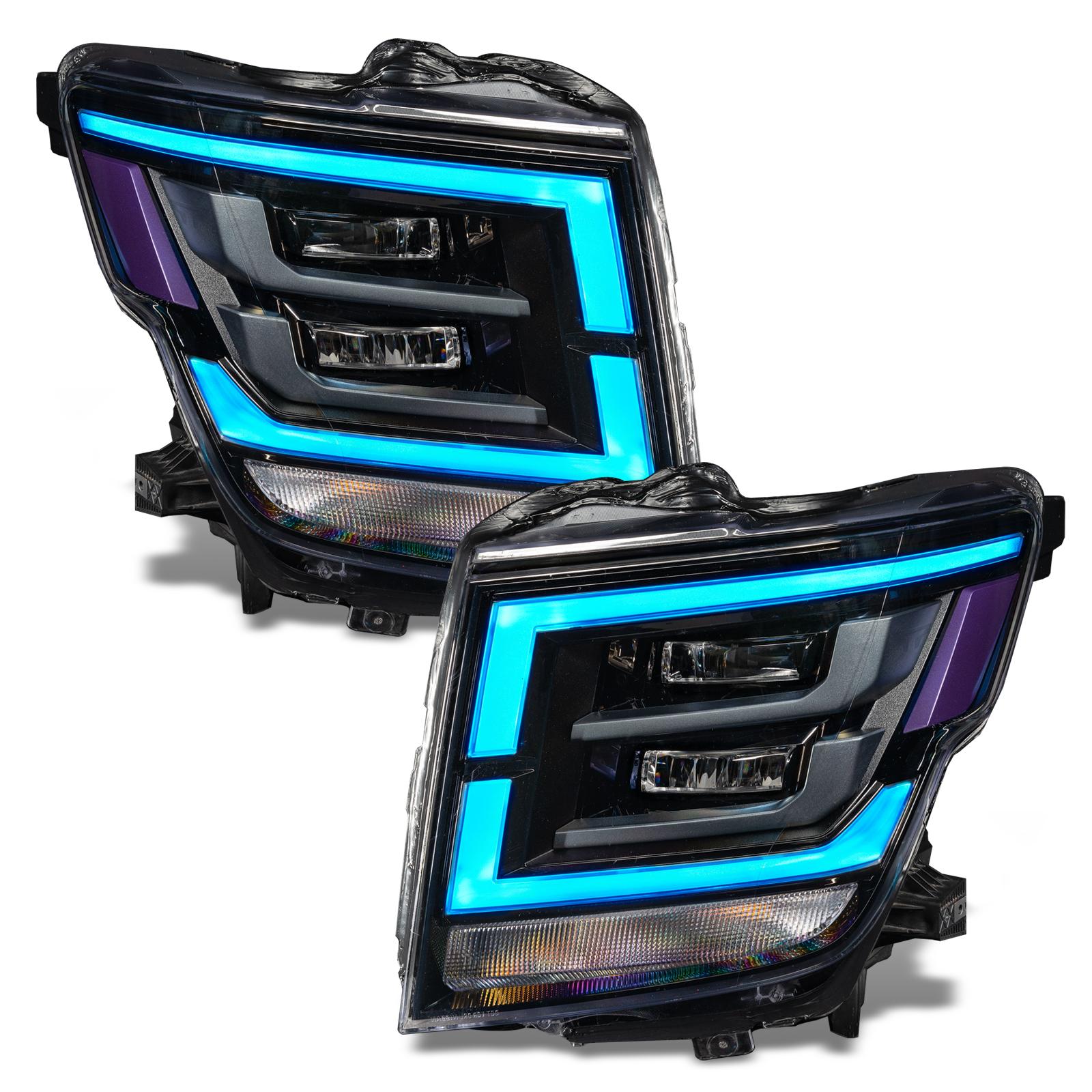Oracle Lighting 2021-2022 Nissan Titan Colorshift Rgb+W Headlight Drl Upgrade (2021-2021 Titan) - 1463-335