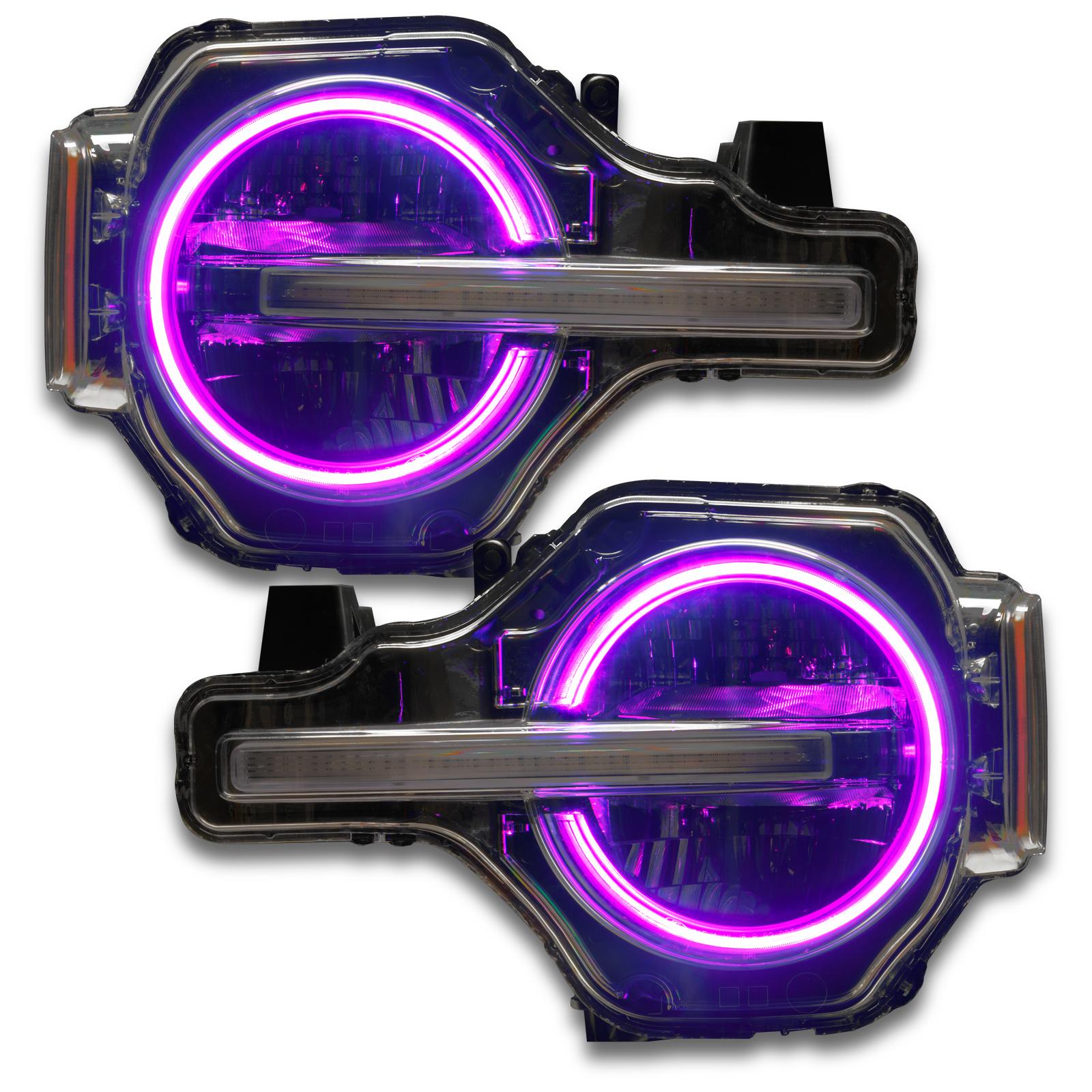 Oracle Lighting 2021 Ford Bronco Colorshift RGB+W Headlight Halo Upgrade Kit w/ BC1 Controller