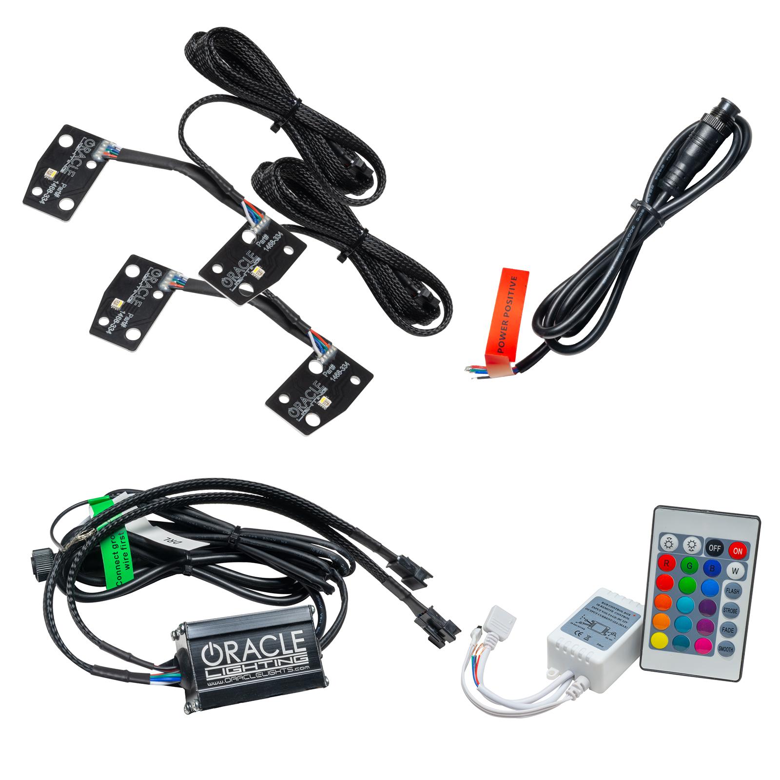 Oracle Lighting 2021 Ford Bronco Colorshift RGB+W Headlight Halo Upgrade Kit w/ Simple Controller