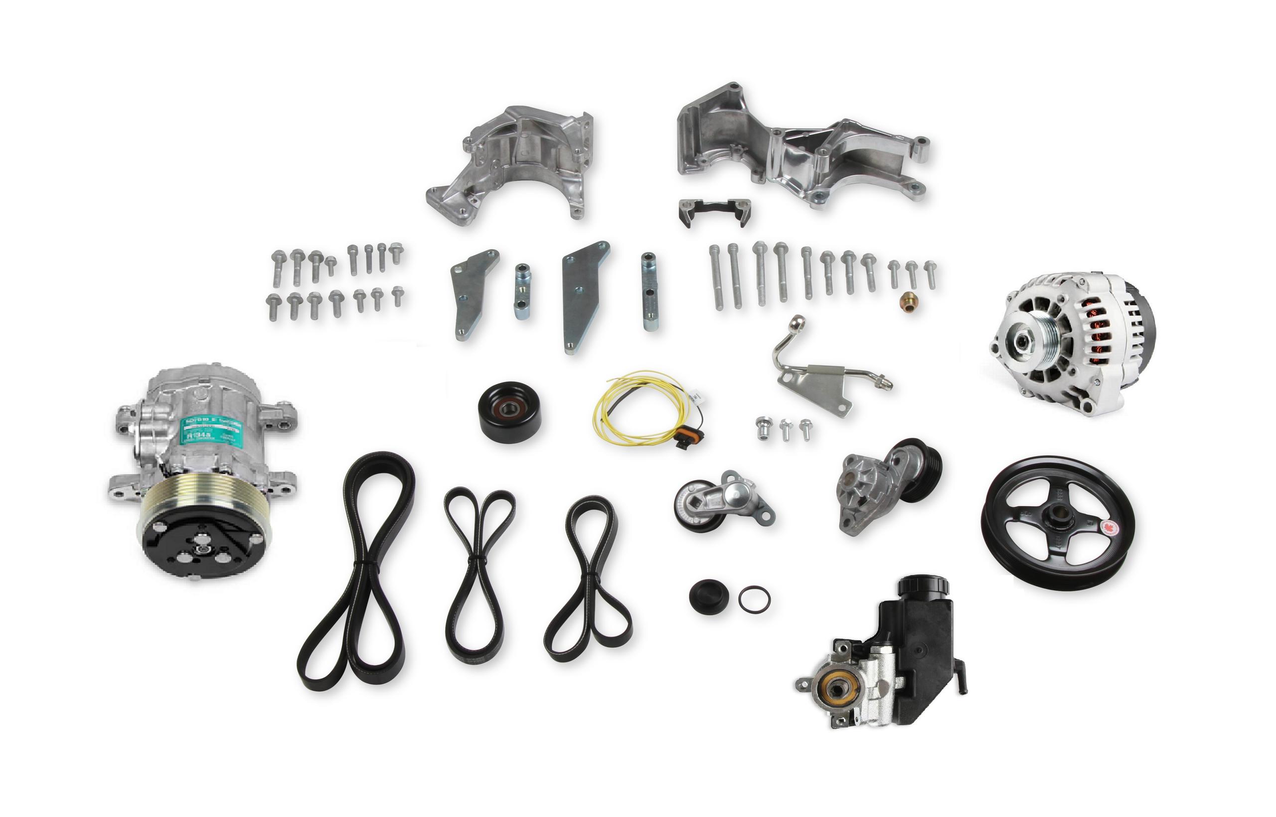 Holley Low LS Complete Accessory Drive System (Alt, P/S &amp; A/C).  - 20-162