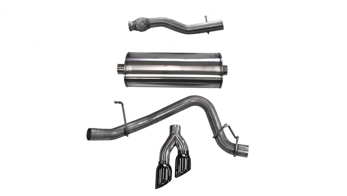 Corsa 14748BLK 3" Single Side Exit Sport Catback Exhaust with 4.0" Black Tips (2015-2019 Yukon XL / Suburban)