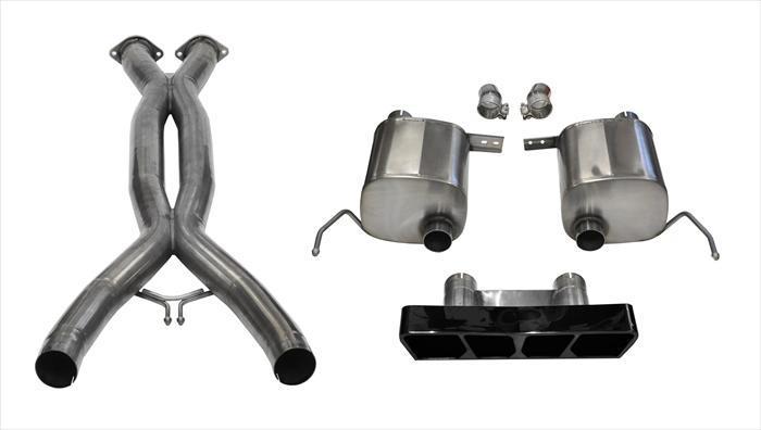 Corsa 14763CBBLK 2.75" Dual Rear Exit Xtreme Valveback Exhaust System with X-Pipe and Polygon Black Tip (2014-2019 C7 Corvette )