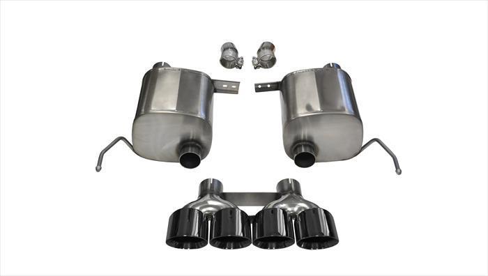Corsa 14764BLK 2.75" Dual Rear Exit Sport Valveback Exhaust System with 4.5" Black Tips (2014-2019 C7 Corvette )