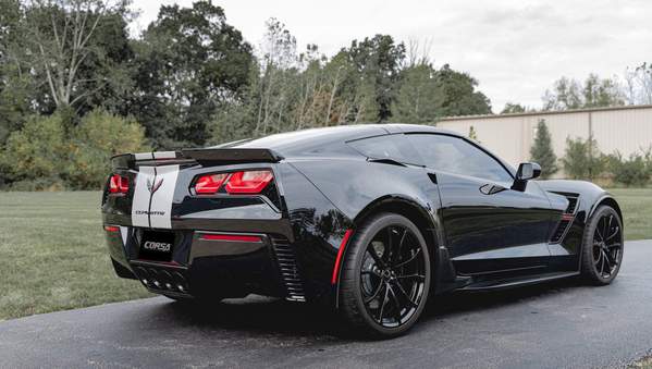 Corsa 14777BLK 2.75" Dual Rear Exit Active Valve Axle-Back Exhaust System with Quad 4.5" Black Tips -Sport to Xtreme Sound Level (2014-2019 C7 Corvette Z06 / ZR1 / Grand Sport Manual)