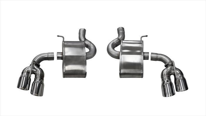 Corsa 2.75 Inch Axle-Back Xtreme Dual Exhaust 4.0 Inch Polished Tips 16-19 Chevy Camaro SS/17-18 Camaro ZL1 6.2L V8 Stainless Steel - 14784