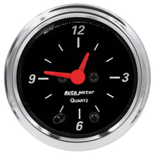 Auto Meter 2-1/16" CLOCK, 12 HOUR, DESIGNER BLACK - 1484
