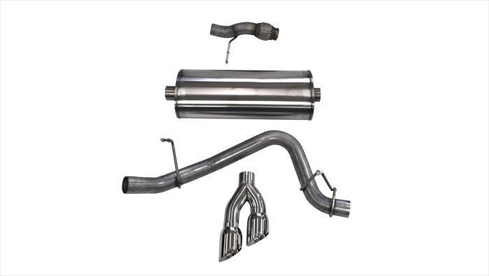 Corsa 14859 3" Single Side Exit Sport Catback Exhaust with 4.0" Polished Tips (2015-2019 Yukon  / Tahoe)