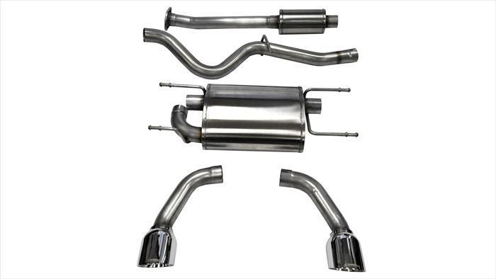 Corsa 14864 2.5" Dual Rear Exit Sport Catback Exhaust System with 4.5" Polished Tips (2012-2019 Suburu BRZ 2.0L)